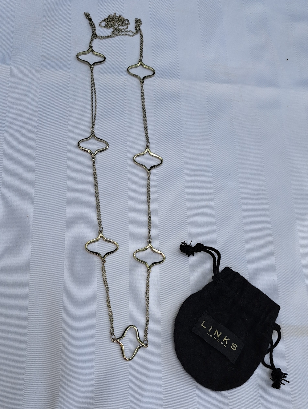 Silver-Tone Long Station Necklace